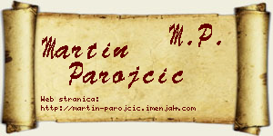 Martin Parojčić vizit kartica